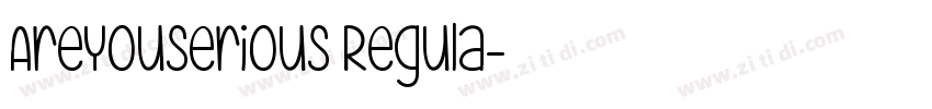 AreYouSerious Regula字体转换